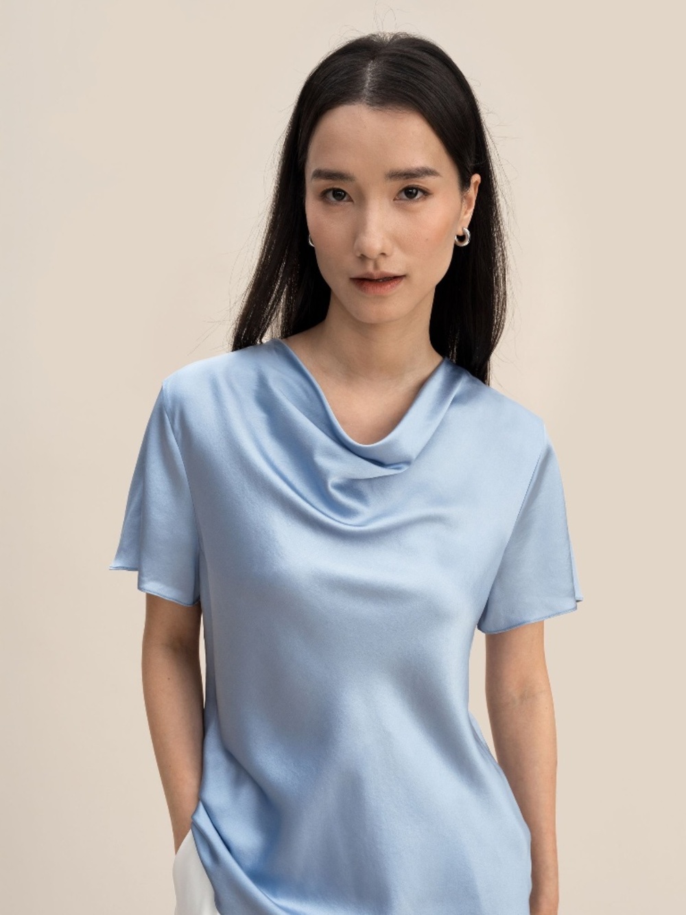 LILYSILK Puli Top Sky Blue Size NWOT Size 4